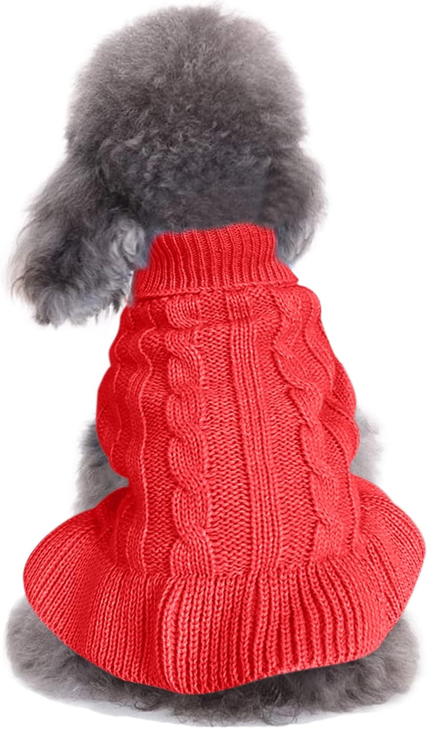 CHBORCHICEN Small Dog Sweaters Knitted Pet Cat Warm Dog Sweatshirt Winter Clothes Kitten Puppy Sweater (XXS, Dress-Purple) - Image 9