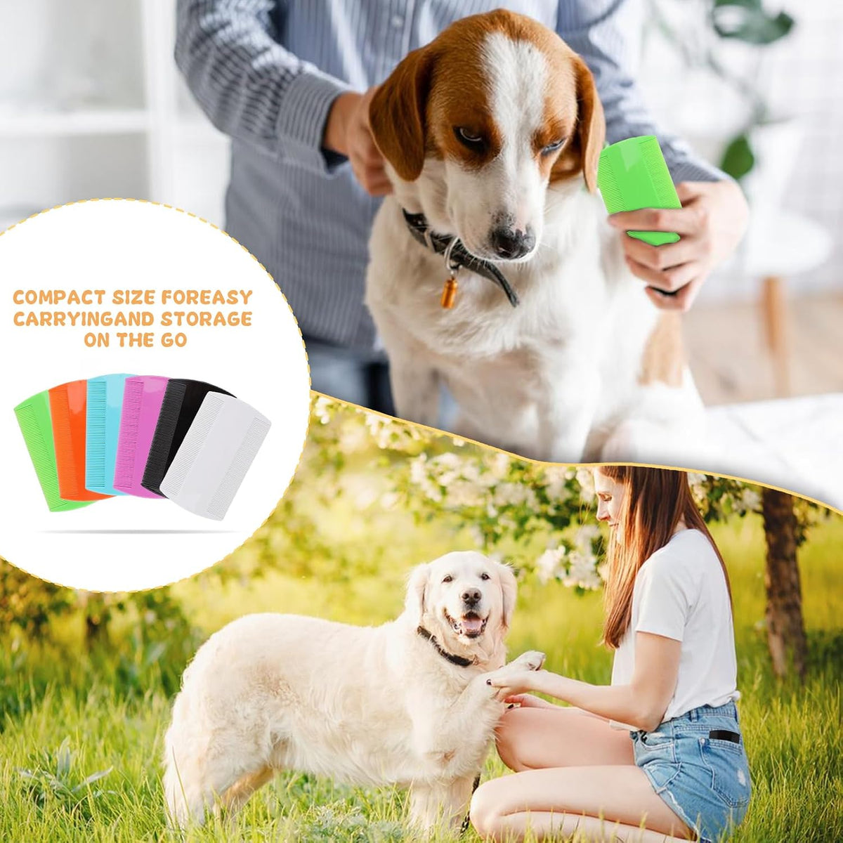 Buwusmu pet grooming comb set for small dogs and cats