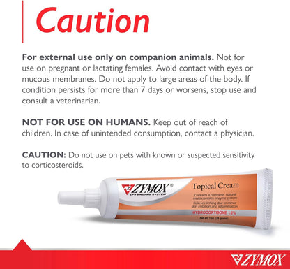 Pet King Brands Zymox cream ingredient list and instructions
