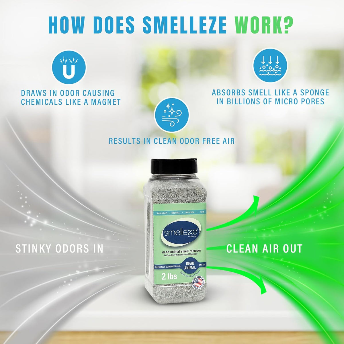Smelleze non toxic rat and mouse odor absorber being used in an indoor attic space.
