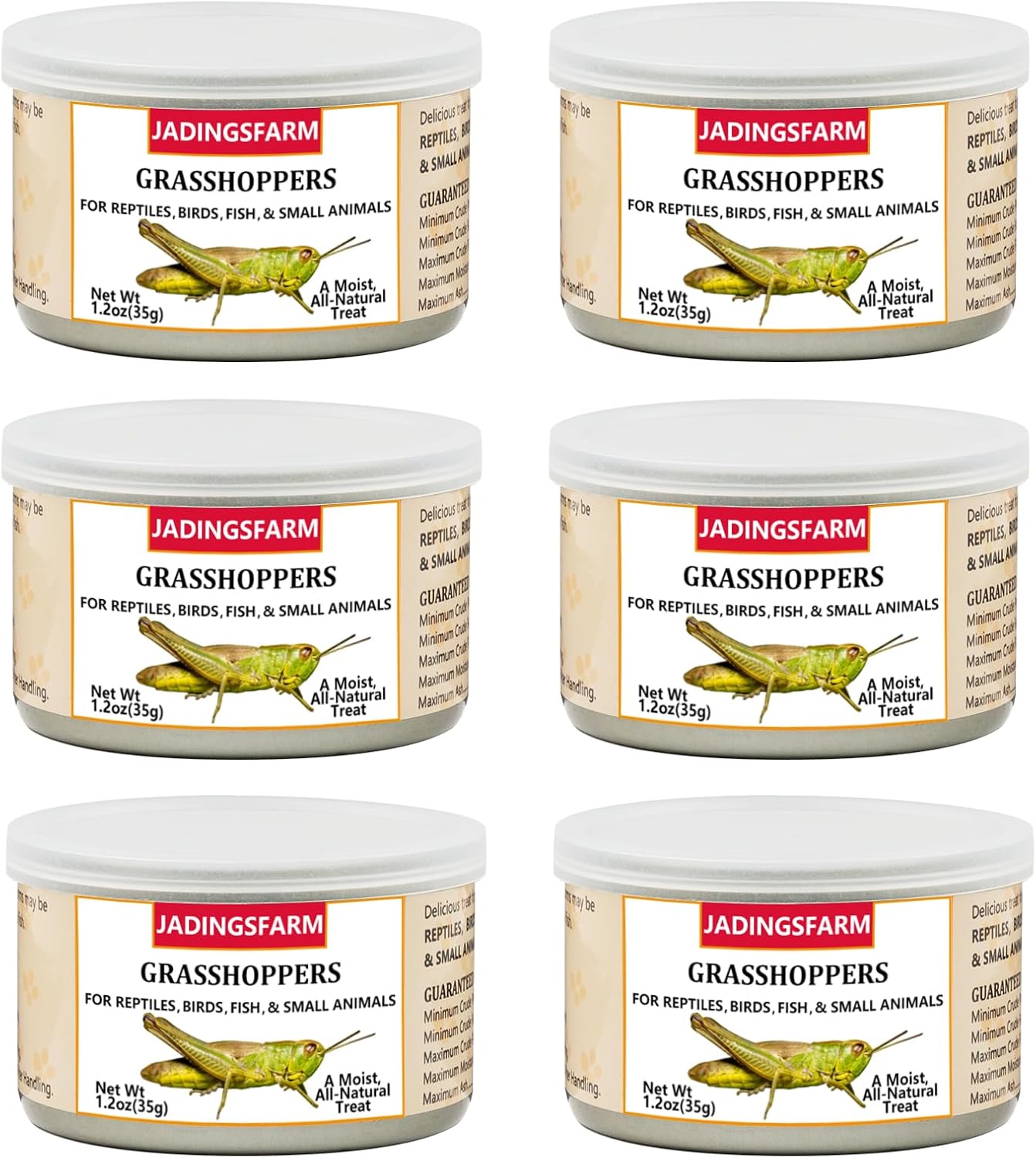 6 Pack Canned Crickets for Reptiles, Fish, Birds and Small Animals, Crickets, Healthy High Protein Treat, Reptile Bird Fish Food 7.2 Ounces Total - Image 13