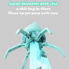 Compact dog poop scooper tube being carried with the attached wrist lanyard.