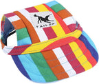 Dog Hat,Dog Sunscreen Hat Baseball Cap Outdoor Sports Hat with Ear Holes Chin Strap Adjustable Hat for Small and Medium Dog Large DogsS,Flower - Image 11
