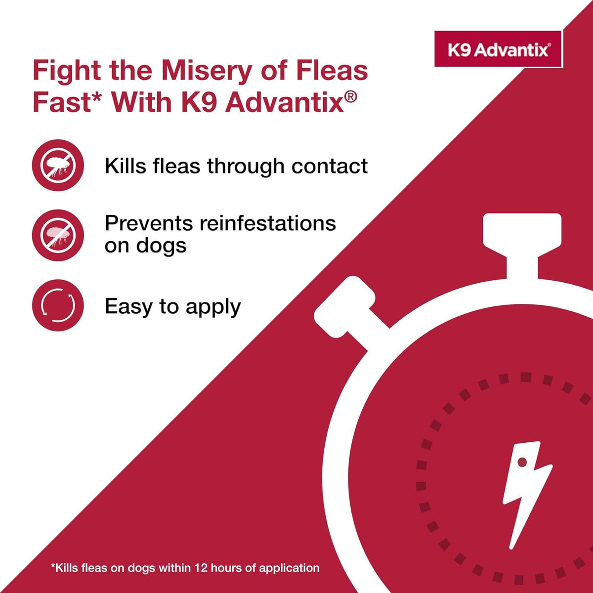 K9 Advantix waterproof flea drops application spots demonstration on dog