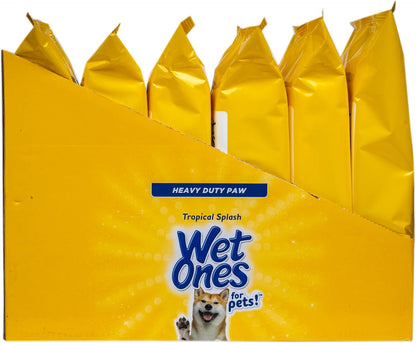 Wet Ones for Pets Antibacterial Heavy Duty Dog Paw Wipes with Tropical Splash Scent - Kills 99.99% of Germs, Thick Durable Disposable Paw Wipes for Dogs, 50 Count - Image 9