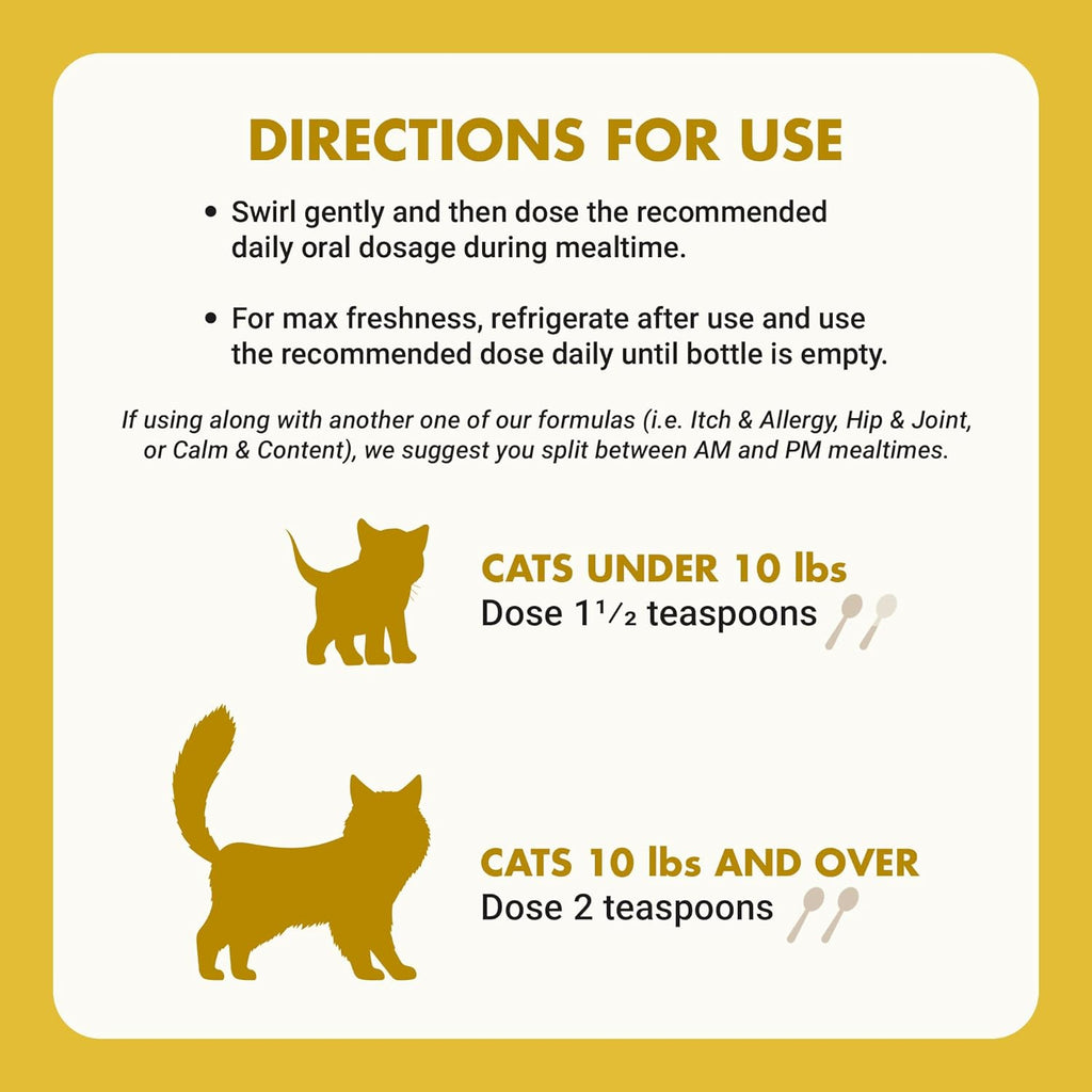 Liquid-Vet advanced renal detoxification supplement for cats side panel details