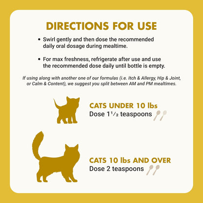 Liquid-Vet advanced renal detoxification supplement for cats side panel details