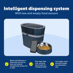PetSafe electronic pet feeder battery backup compartment located on the bottom base.