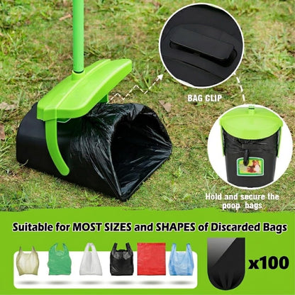 One hundred pack of pet waste disposal bags included with the heavy duty scooper.
