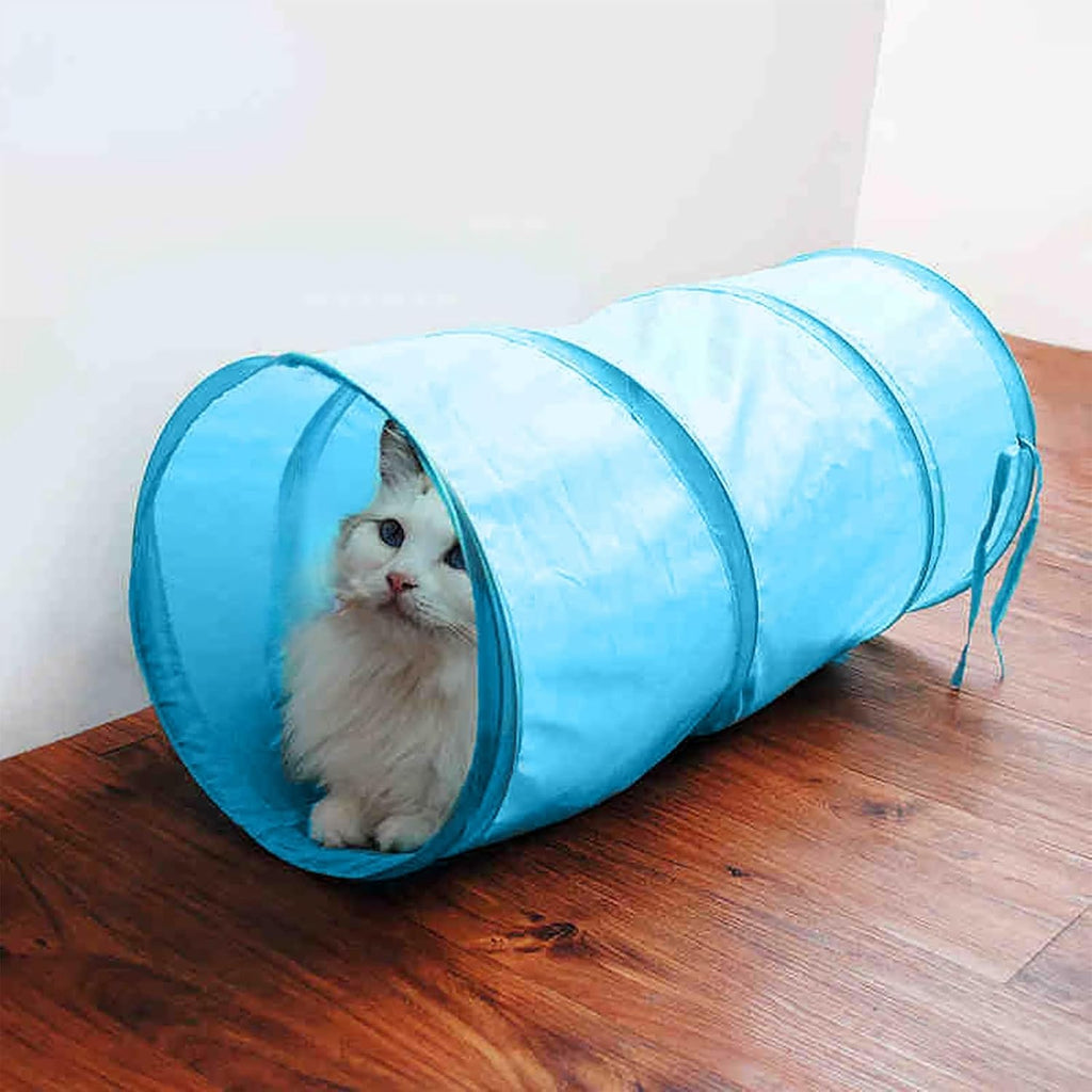 Hanging toy ball attached inside the 20 inch cat tunnel