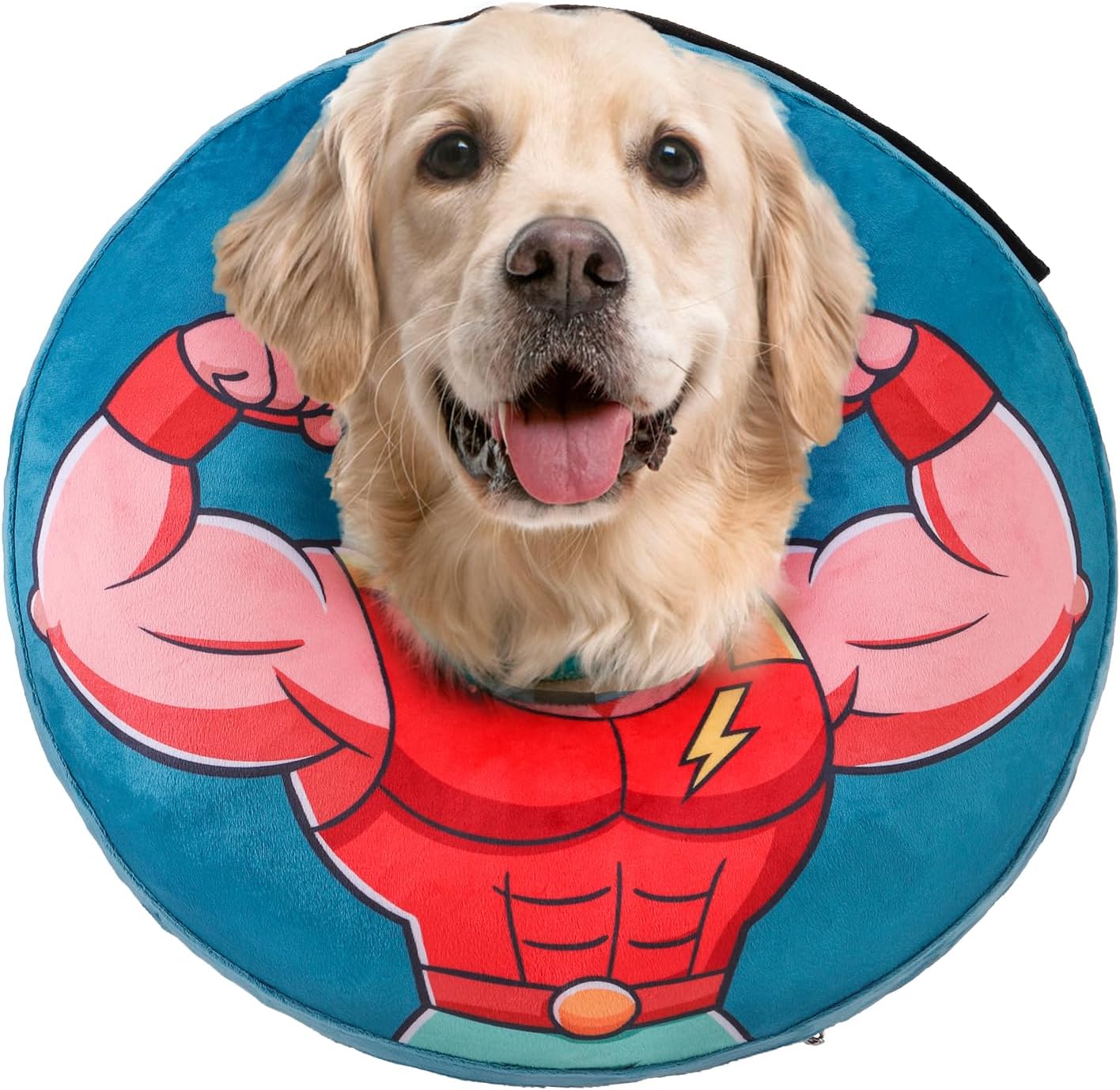 BEAUTYZOO Dog Cone Alternative After Surgery for Large Medium Small Dogs, Soft Inflatable Cone Collar for Dogs Cats, Pet Neck Donut E Collar Dog Recovery Collars to Stop Licking, Shark Blue, L - Image 13