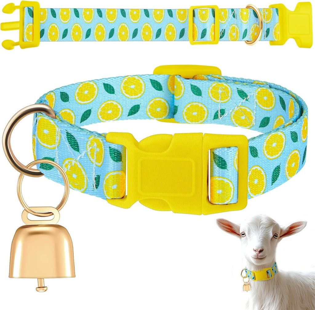 Talltalk goat collar with bell set packaged for small farm pet safety and convenient livestock pasture tracking.