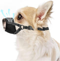 Evollax black soft nylon breathable dog muzzle front view
