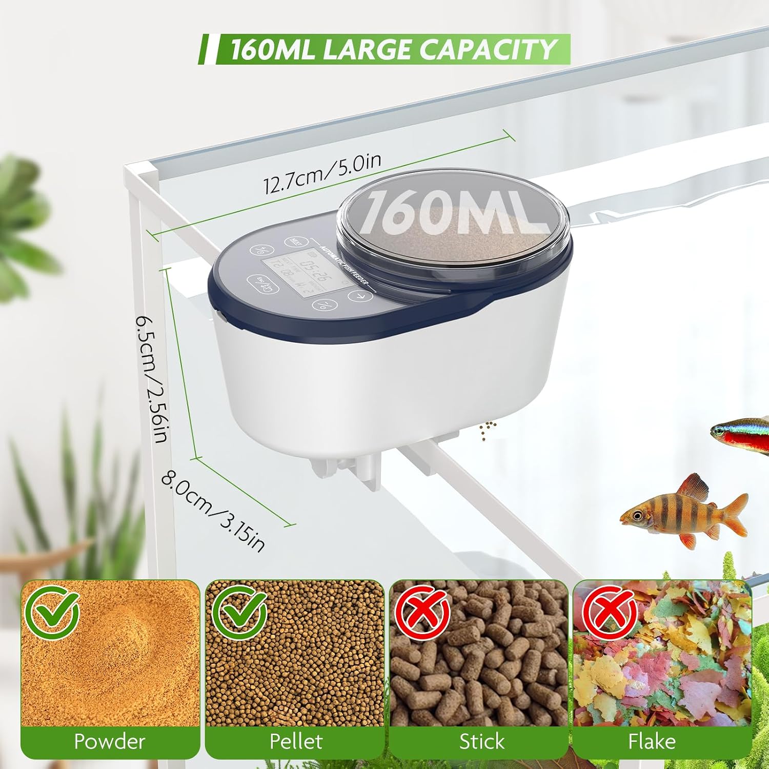 PAIZOO automatic betta food dispenser full retail packaging and components