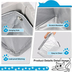Heavy duty scratch resistant material texture of the Luxrise reusable cat litter box liners.