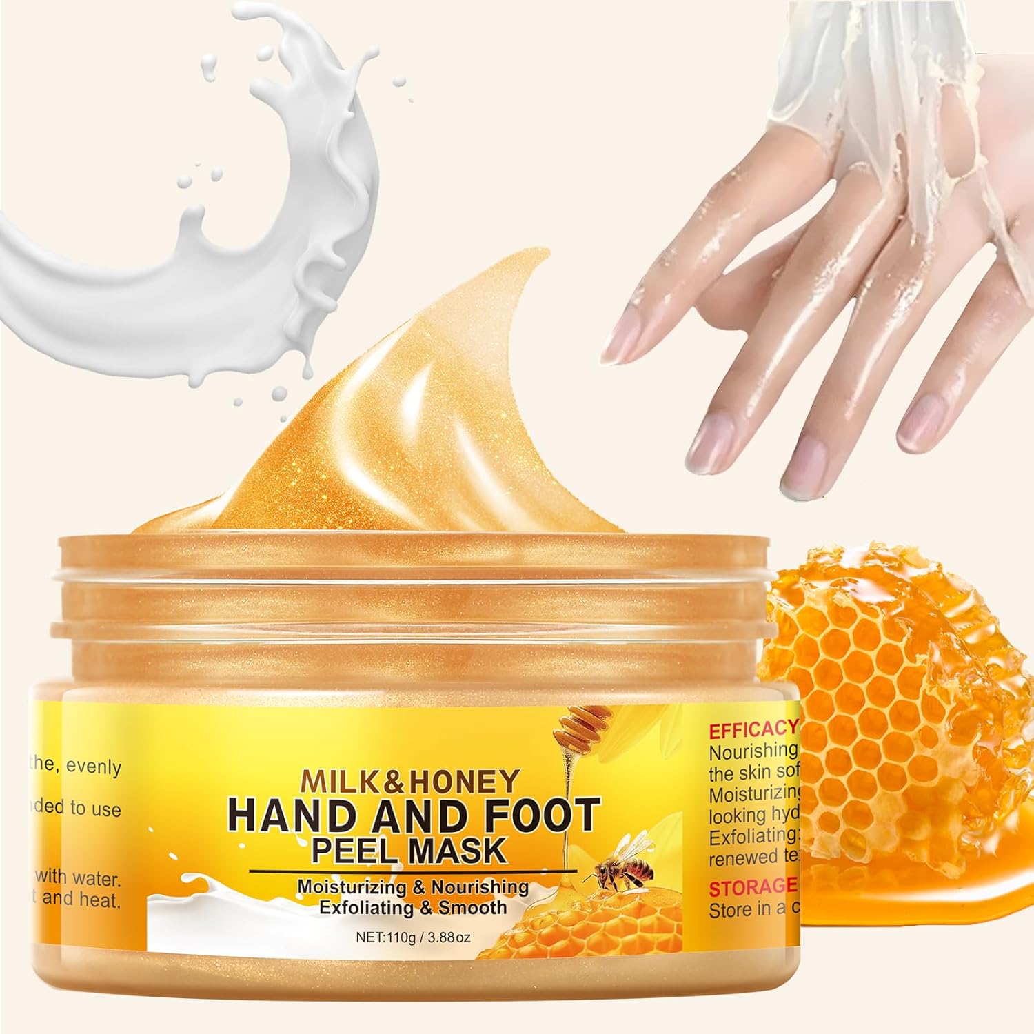 Oupeicharm Milk Honey Peel Off Hand Wax front view packaging