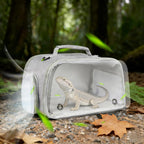 WEVONIGU Scratch-Resistant Bearded Dragon Backpack Foldable Gecko Carrier Ventilation Travel Bag with Clear View Window Dual Carry Cage Options for Travel Hiking & Vet Visits - Image 10