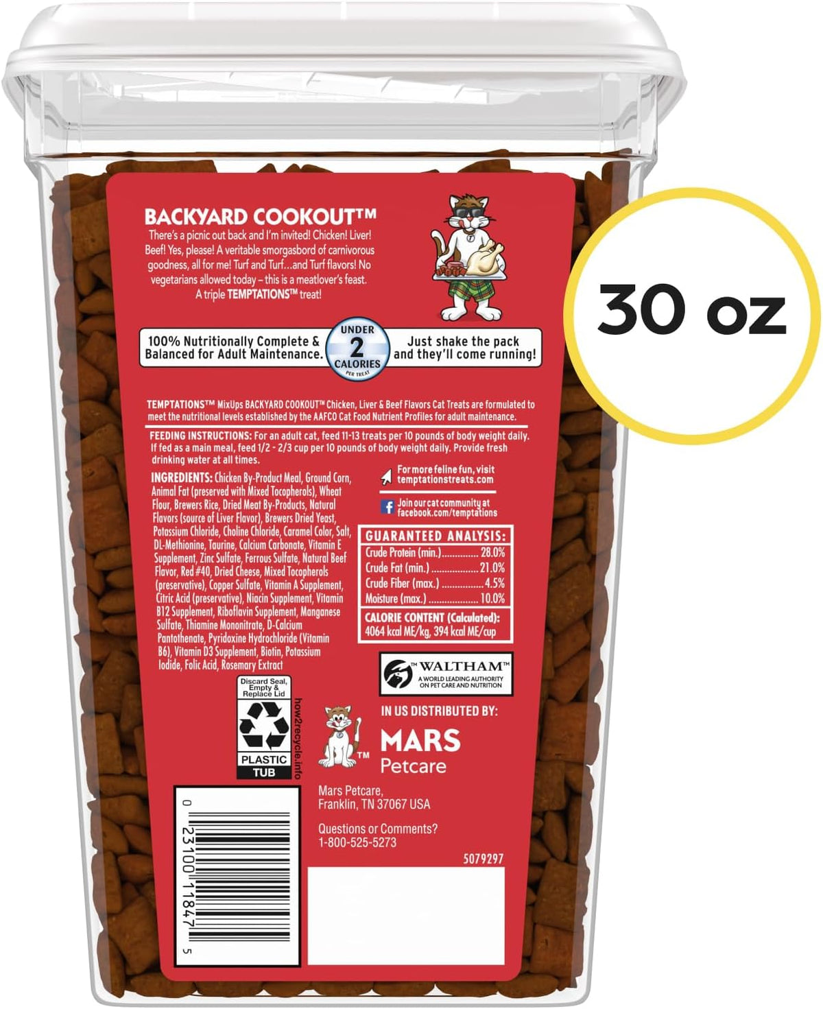 Temptations MixUps Backyard Cookout package label