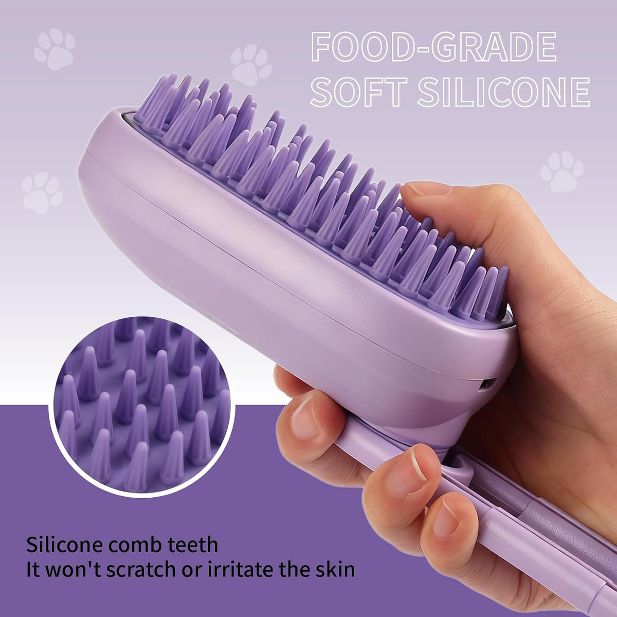 Baytion rechargeable steam comb for dogs and cats