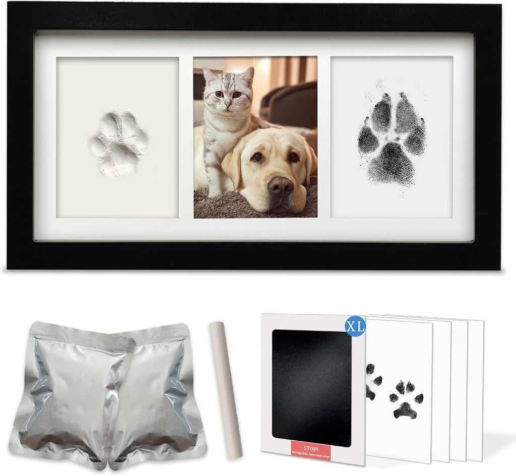 MYPAWLETS Dog Cat Paw Print Kit,Ink&Clay Pawprint Keepsake Frame (Espresso) - Image 8