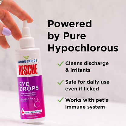 Wondercide pet care non stinging eye drops application demonstration