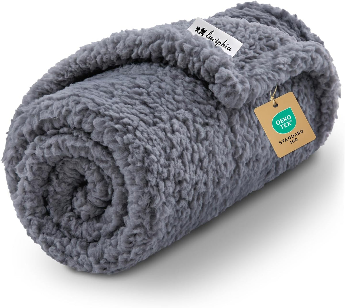 Luciphia Premium Fleece Dog Puppy Blanket Soft Pet Sherpa Calming Cat Blanket Throw for Small Medium Dog Cat(Beige,30x20 inches) - Image 10