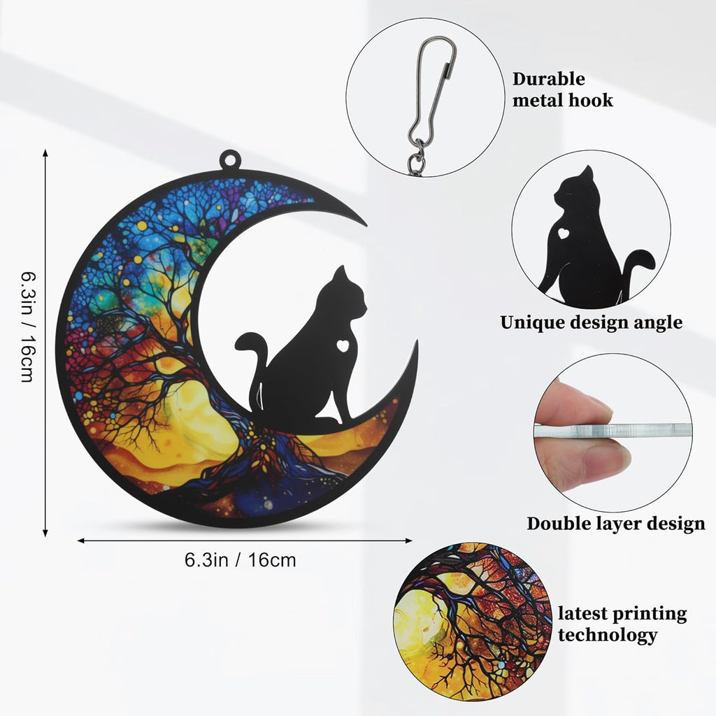 Dual layered acrylic pet sympathy gift shining brightly in an outdoor garden setting