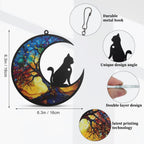 Dual layered acrylic pet sympathy gift shining brightly in an outdoor garden setting