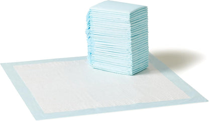 Amazon Basics Leak-Proof Dog and Puppy Potty Training Pee Pads with Quick-Dry 5-Layer Super Absorbent Design, Regular Size 22 x 22 inch, Blue & White, 100 Count - Image 12