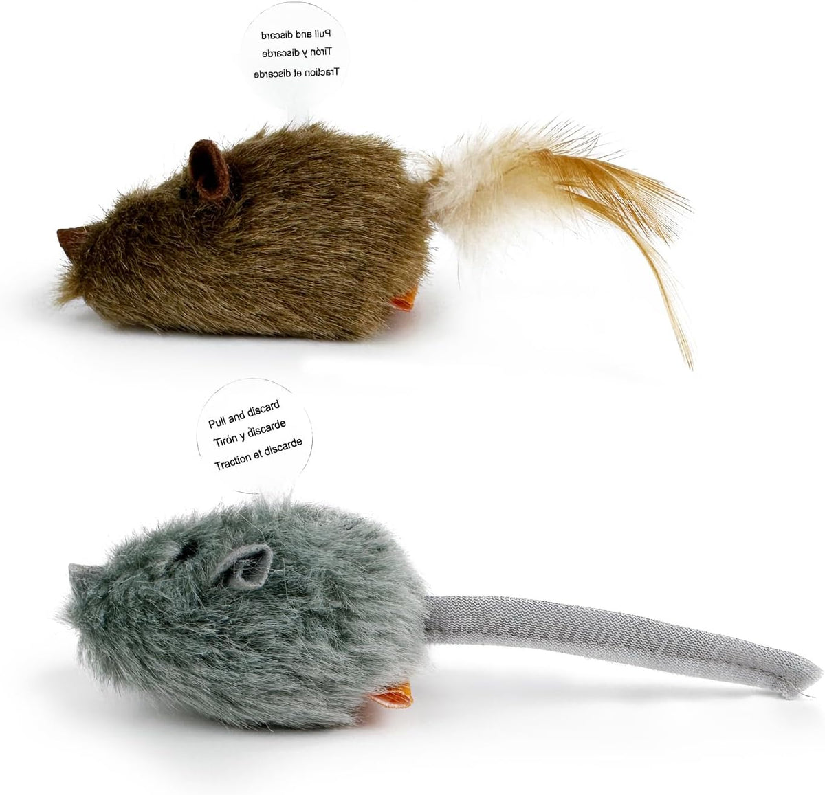 Melody Chaser motion activated chirping cat toy with feather tail