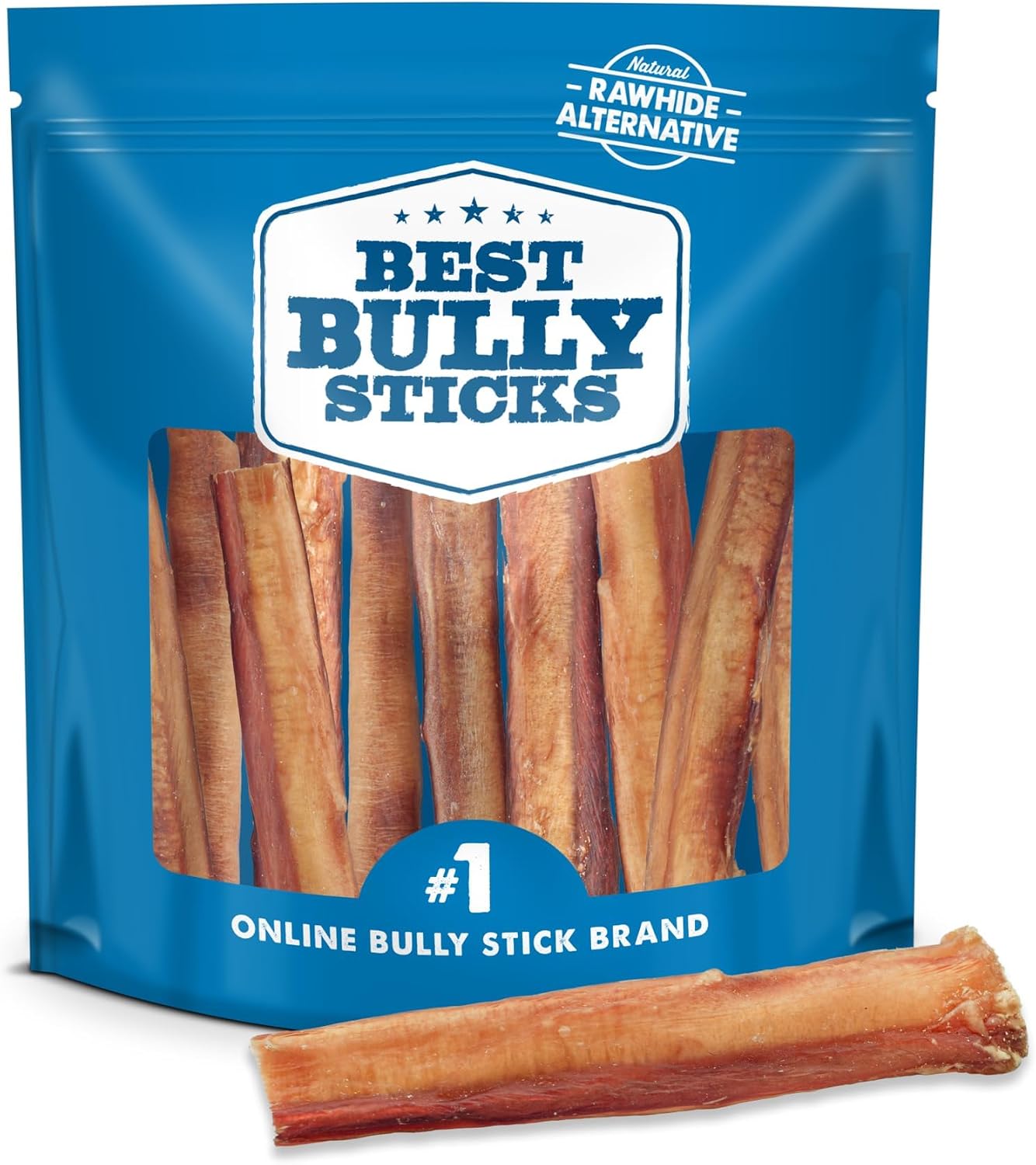 Best Bully Sticks premium quality beef pizzle dog snacks close up