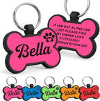 Dog Tags Personalized for Pets Silicone Dog Tag Dog Name Tags Personalized Dog Tags Custom Dog Tags Dog ID Tags Personalized Silent Dog Tag Engraved with Any Text (Pink Bone) - Image 13