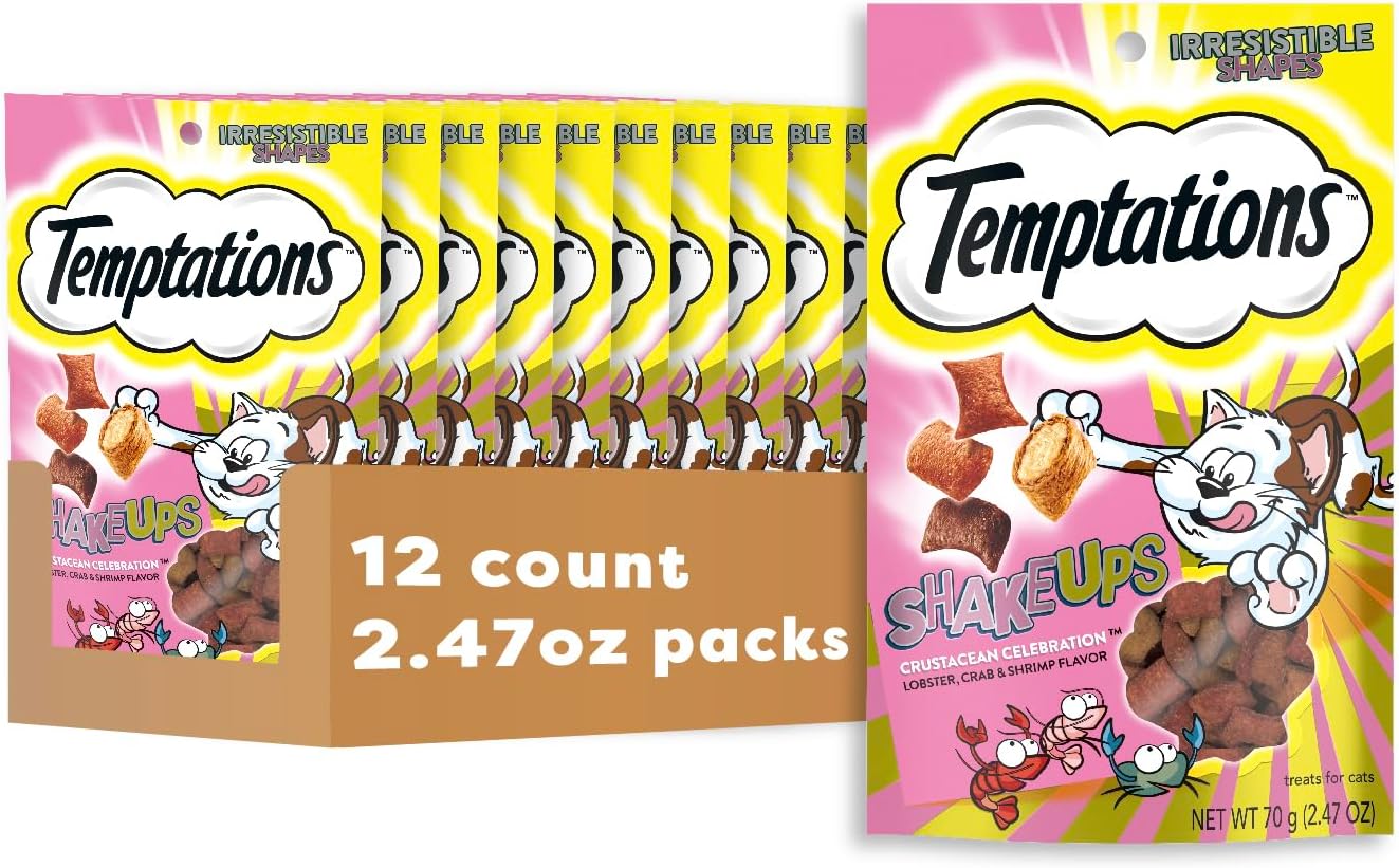 Temptations Cat Treat ShakeUps, Crunchy and Soft Cat Treats, Clucky Carnival, 5.29 oz. Pouch - Image 13