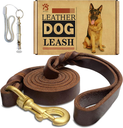 Leather Dog Leash 6ft x 3/4 inch,Strong Heavy Duty Genuine Leather Braided Dog Training Leash, Soft and Comfortable Leather Leash for Large Dogs, Medium Small Dogs (Brown, 6FT*3/4in) - Image 9
