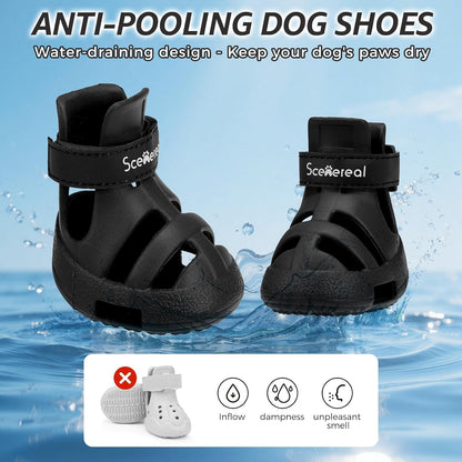 Scenereal dog sandals for summer outdoor walking