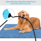 Cat heating mat showing the internal seven layer fire resistant protective structure.