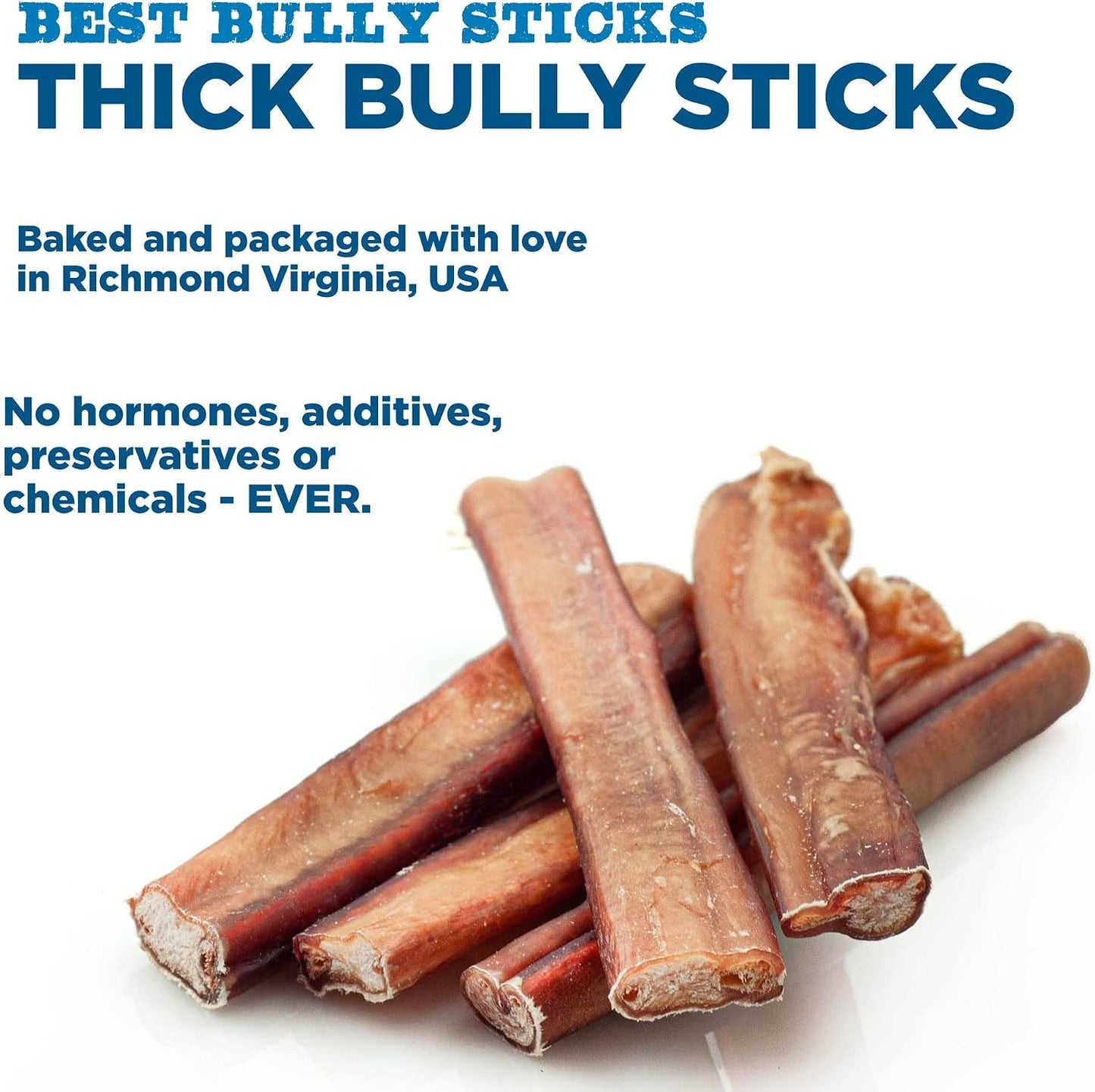 Best Bully Sticks twelve inch long lasting rawhide free dog treats