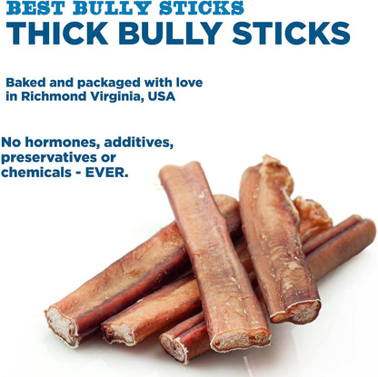 Best Bully Sticks twelve inch long lasting rawhide free dog treats