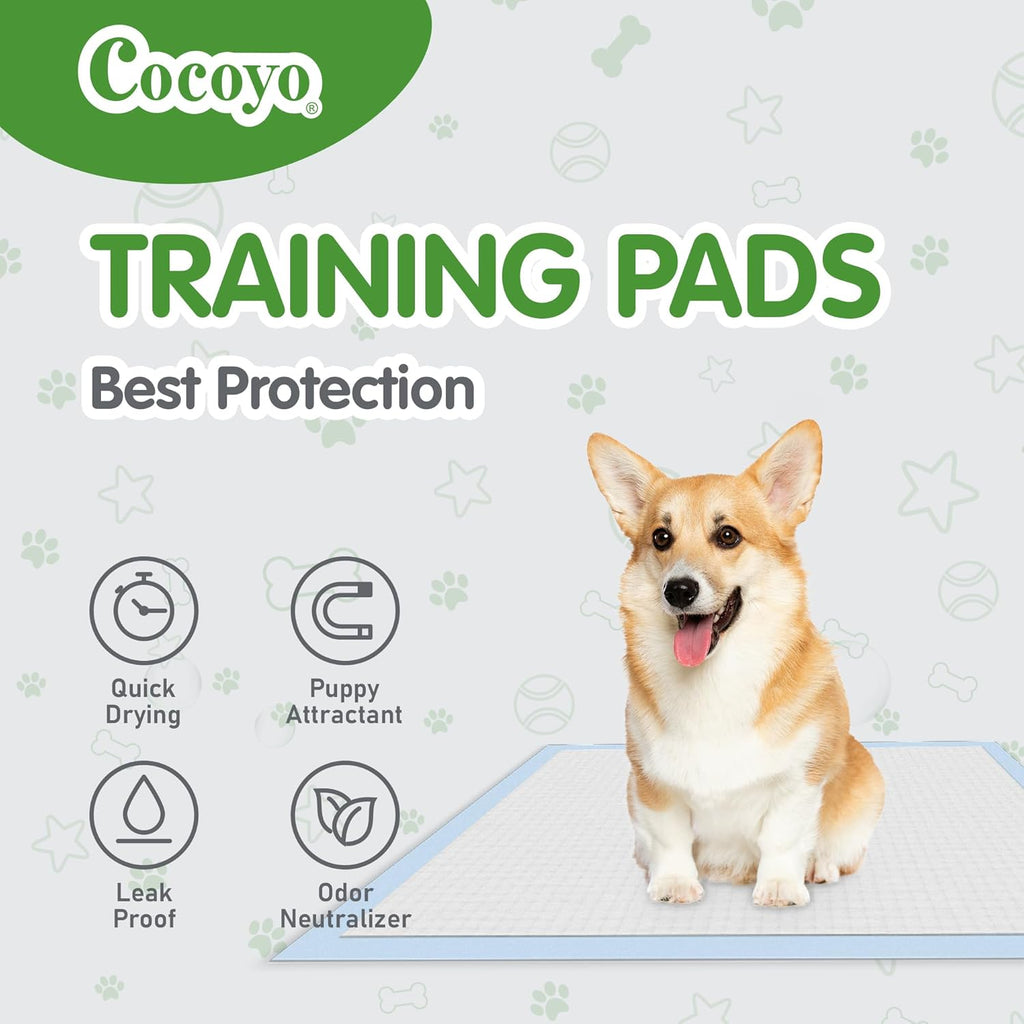 COCOYO extra large pet training pads waterproof backing close up
