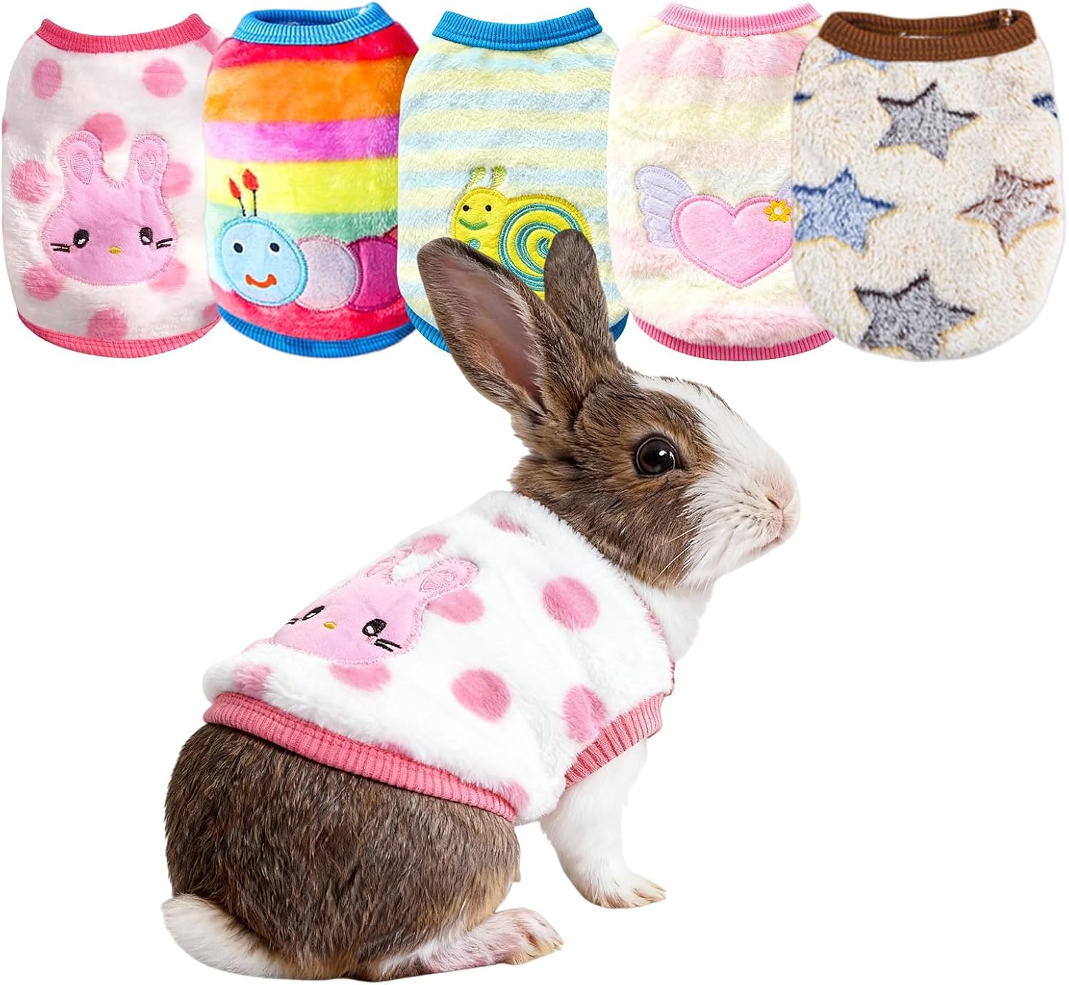 RISESAILS ultra small pet winter clothes front view on a guinea pig