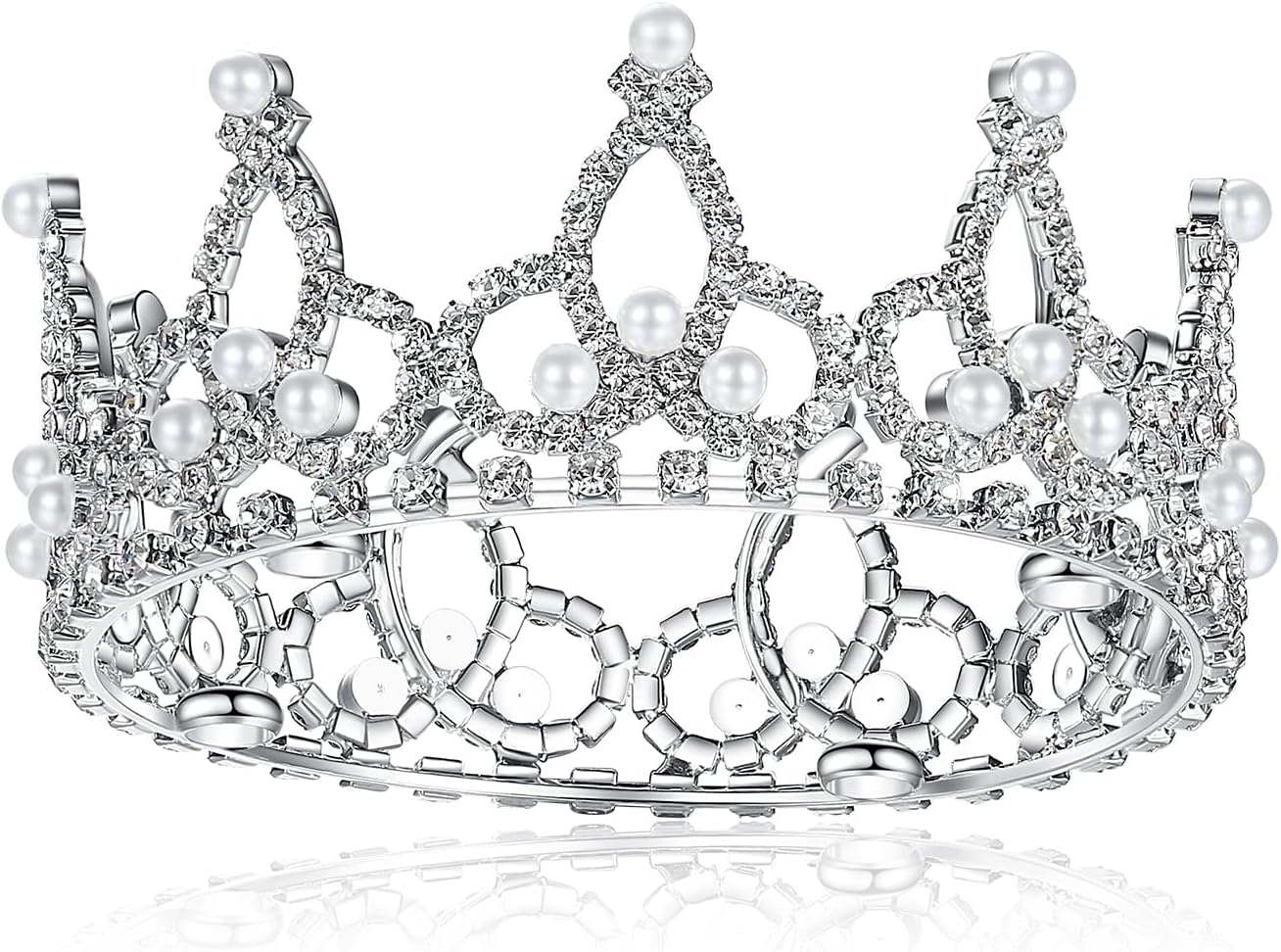 Lovelyshop luxury rhinestone pet crown accessory for toy breed costume parties