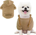 Jecikelon Dog Hoodies for Small Dogs with Zipper Pocket, Soft Fleece Puppy Clothes with Rope Hat, Warm Winter Outfits Cold Weather Coats, Cute Sweatshirt Chihuahua Costume (Small, Y02-Blue) - Image 14