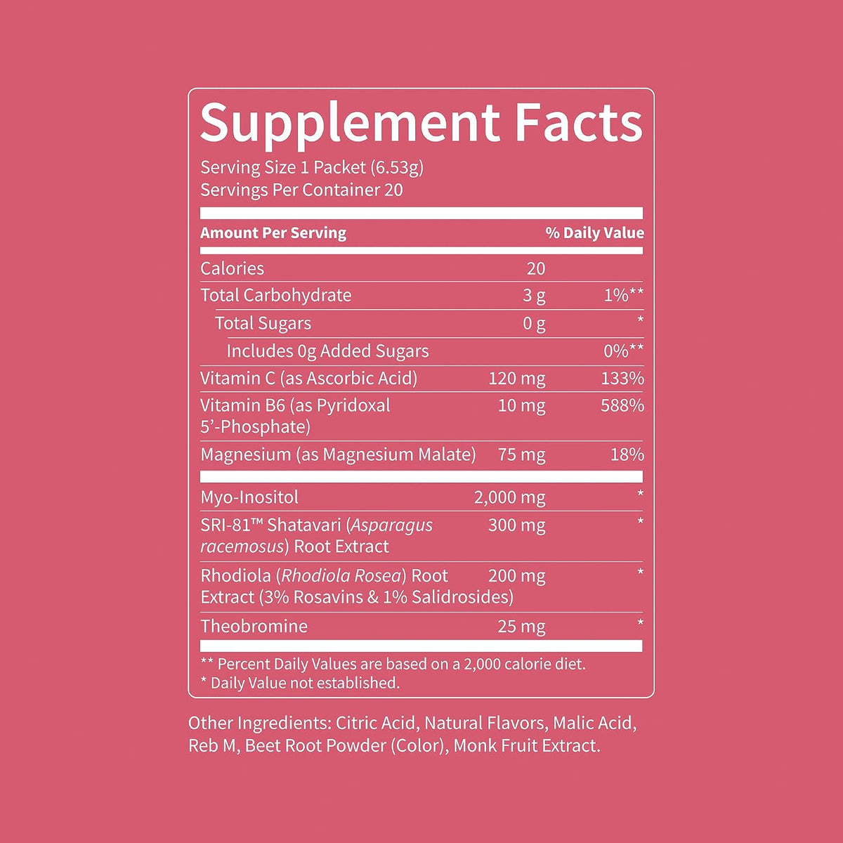 Nello Superbalance Hormonal Support Drink Mix, SRI-81 Shatavari, Myo-Inositol, Rhodiola Rosea, Vitamin C, Magnesium, Theobromine (20 Servings, Strawberry Lemonade) - Image 7