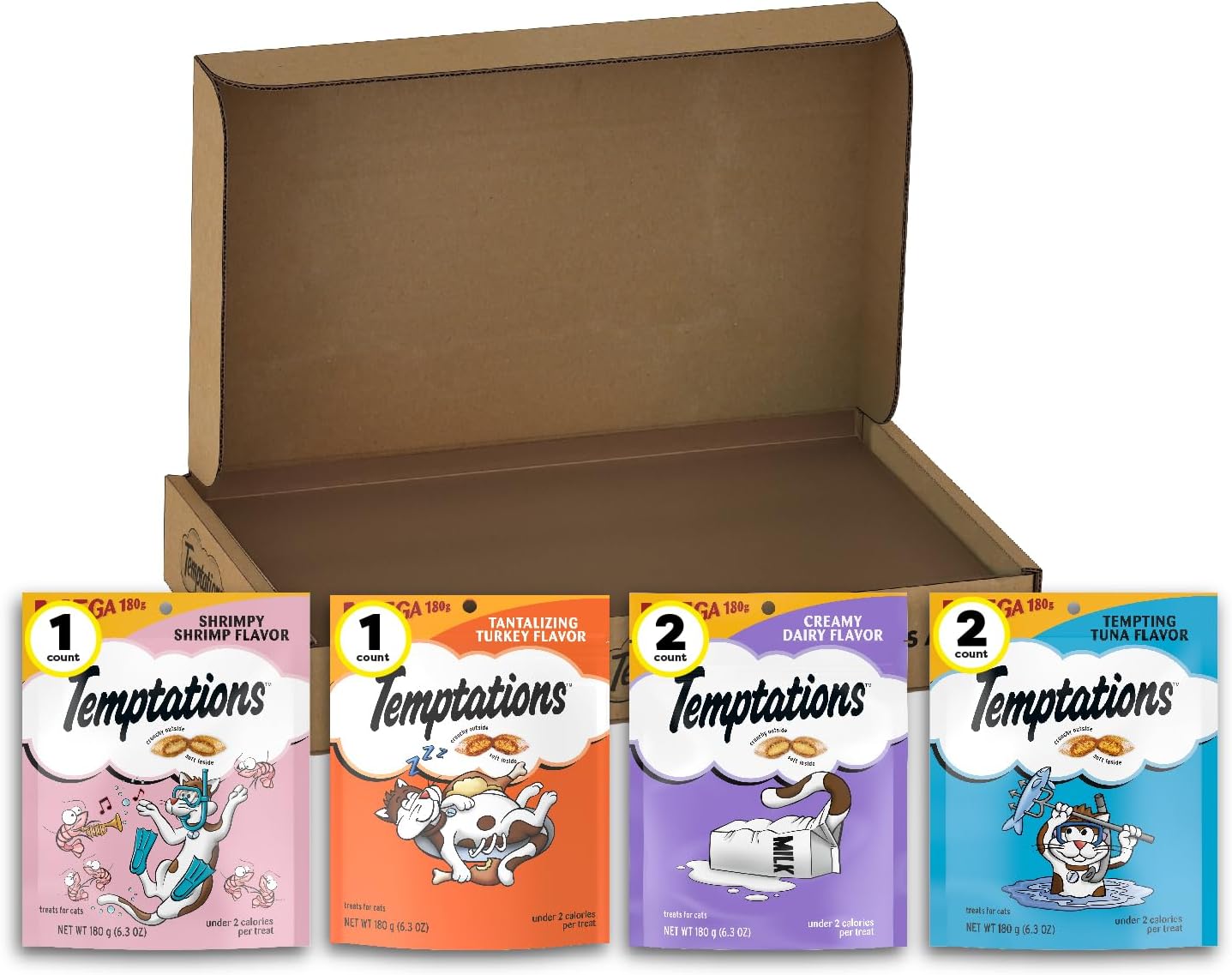 Temptations Classic Crunchy and Soft Cat Treats Feline Favorites Variety Pack, 3 oz. Pouches (Pack of 4) - Image 14