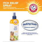 Baking soda formula anti itch pet spray for hot spots.