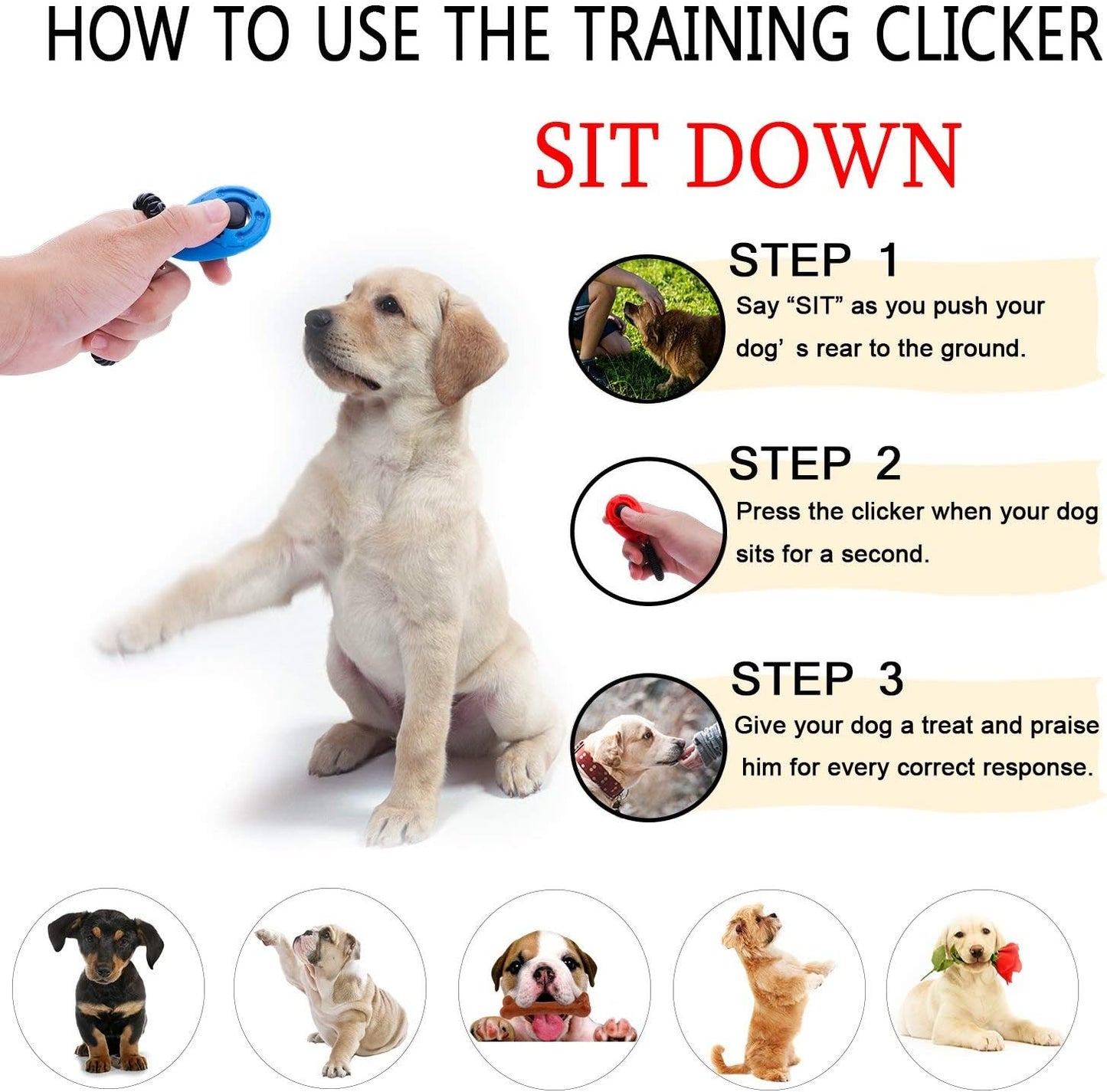 The twin pack of VOBRAMY dog training clickers displayed side by side.