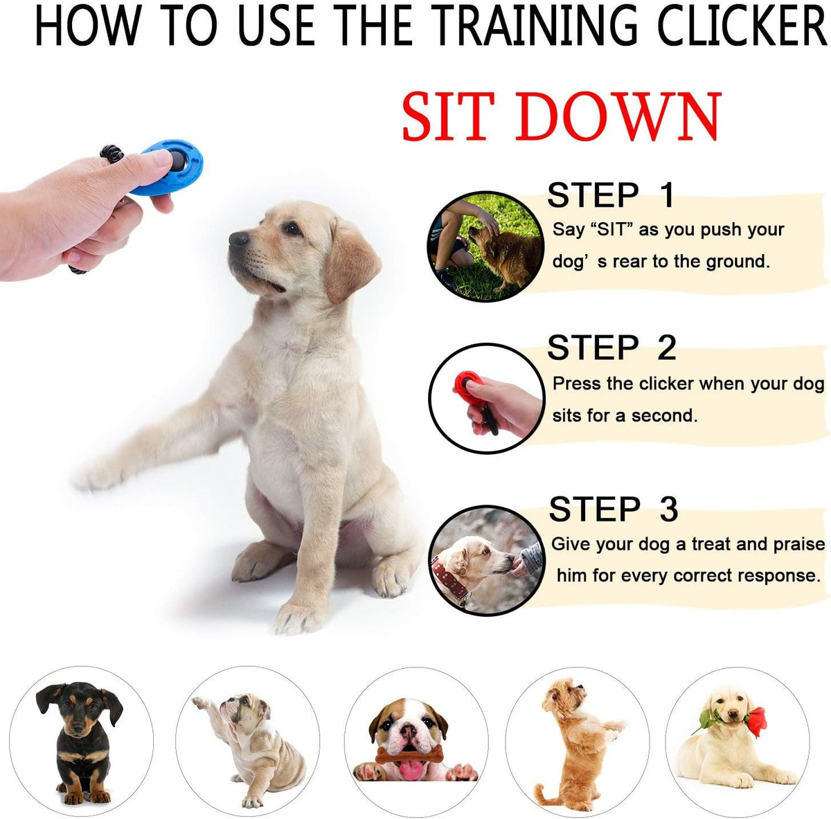 The twin pack of VOBRAMY dog training clickers displayed side by side.