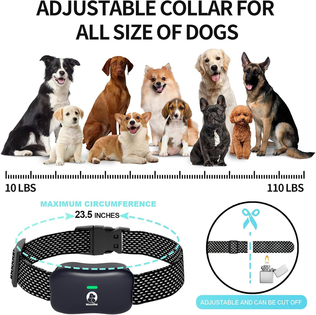 Complete imported wireless dog boundary kit package including remote transmitter and two collars.
