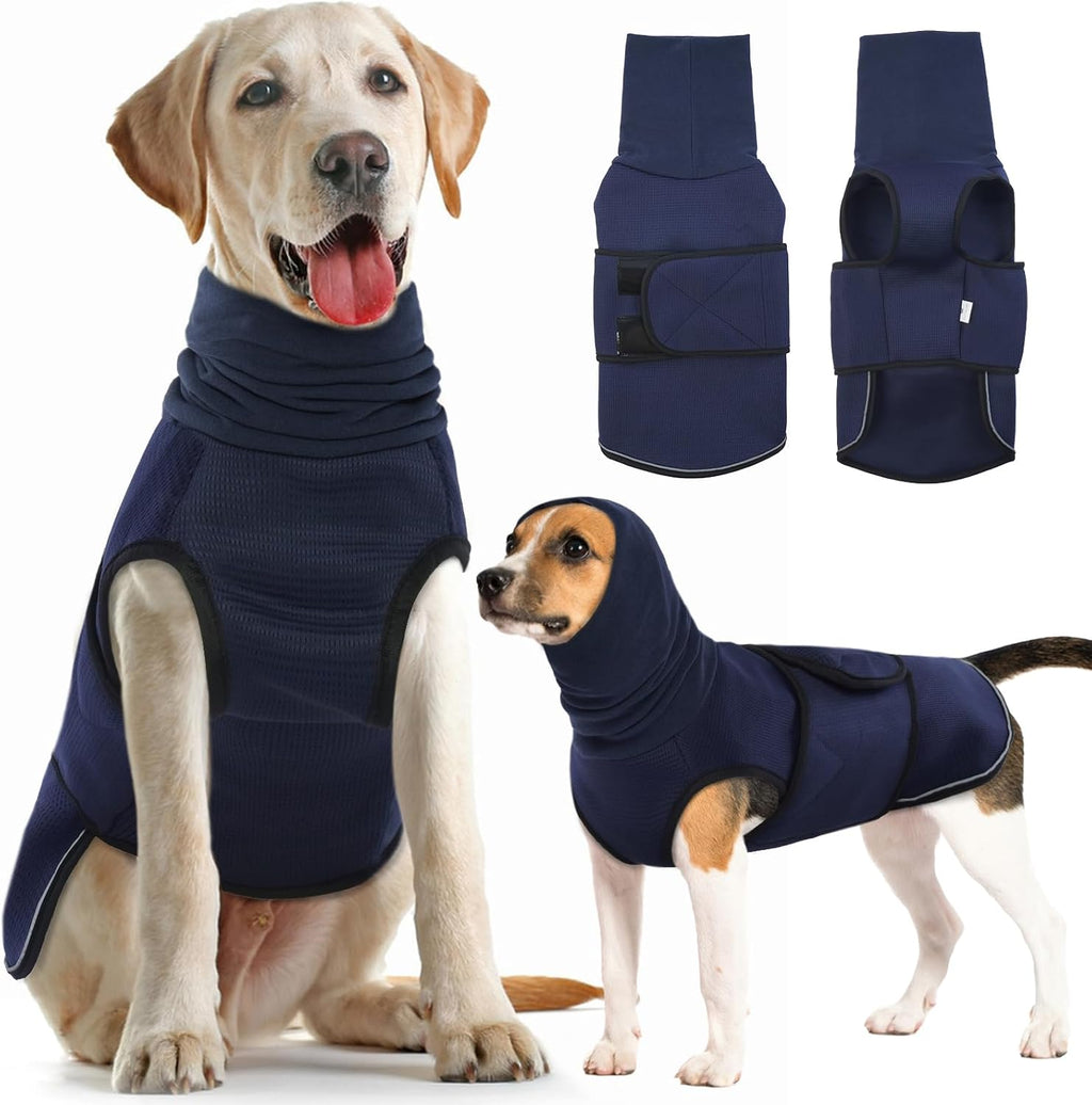 Dog Anxiety Vest with Hoodie,Breathable Dog Thunder Jacket for Thunderstorms,Fireworks,Vet Visits,Separation,Adjustable Calming Vest for Small Medium Large Dogs,Green,S - Image 9