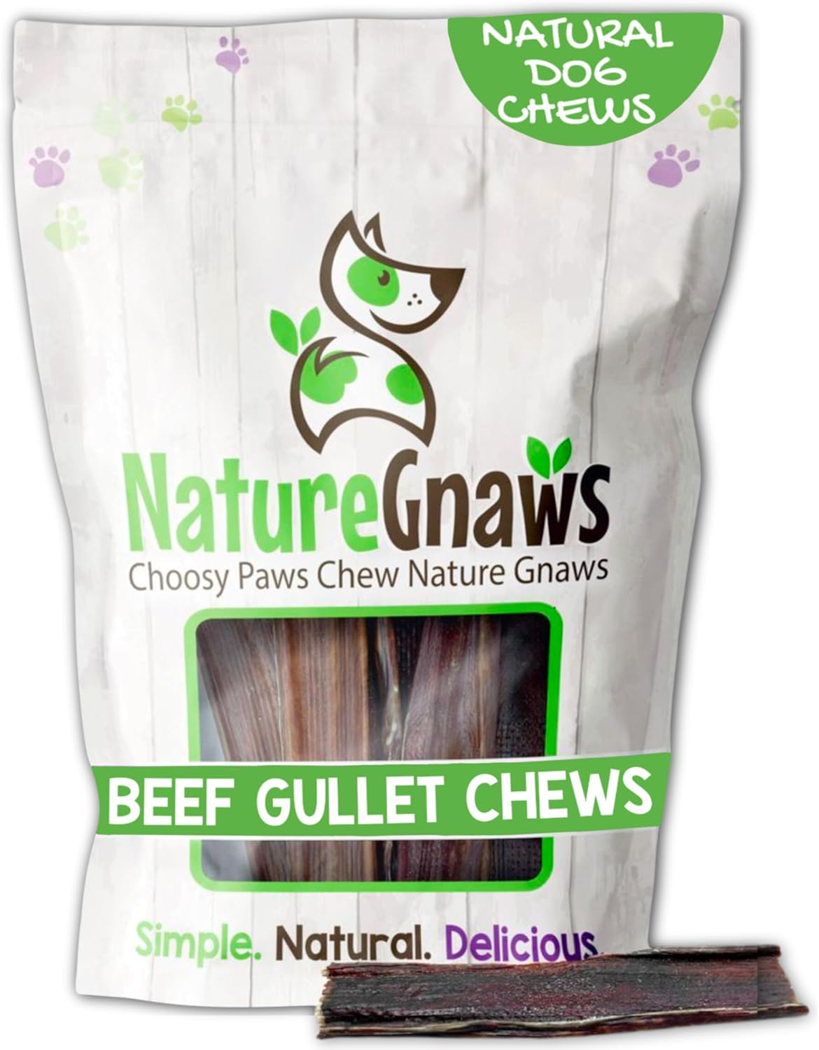 Nature Gnaws Beef Gullet Springs for Dogs 7-8" (12 Count) - Natural Beef Jerky Stick Dog Chew Treats - Rawhide Free - Image 14